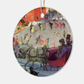 Weihnachten, Liebe und Romantik Sleigh Keramik Ornament (Links)