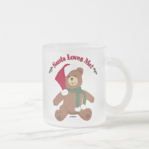 Weihnachten Lieben! Christmas Teddy Bear Mattglastasse