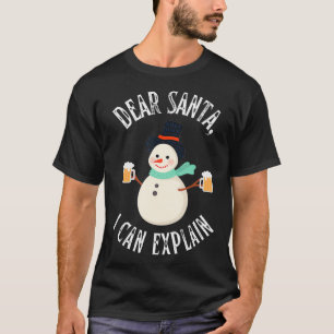 Weihnachten liebt Santa I Can Eplain Snowman Me T-Shirt