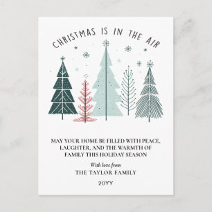 Weihnachten liegt in der Luft Moderne Boho-Bäume