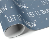 Weihnachten ließ es Schnee Text auf den Sternen Geschenkpapier (Rolleneckpunkt)