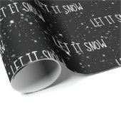 Weihnachten ließ es Schnee Text auf Schneeflocken Geschenkpapier (Rolleneckpunkt)