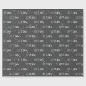 Weihnachten ließ es Schnee Text auf Schneeflocken Geschenkpapier (Flach)