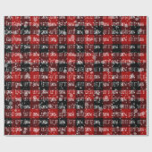 Weihnachten ließ es Schnee Text in Schneeflocken Geschenkpapier (Flach)