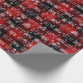 Weihnachten ließ es Schnee Text in Schneeflocken Geschenkpapier (Ecke)