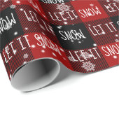 Weihnachten ließ es Schnee Text in Schneeflocken Geschenkpapier (Rolleneckpunkt)