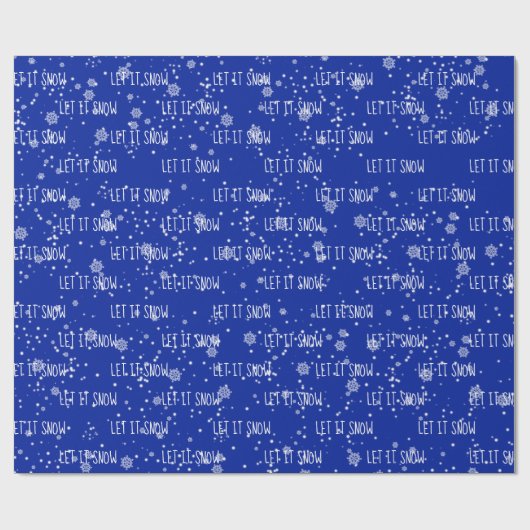 Weihnachten LIESS IT-Text und Schneeflocken Geschenkpapier (Flach)