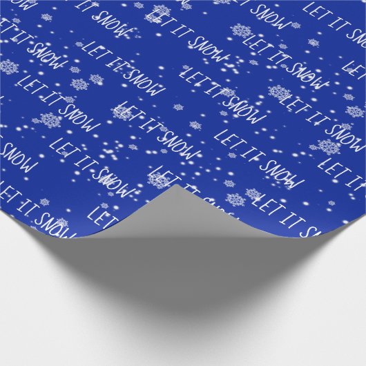 Weihnachten LIESS IT-Text und Schneeflocken Geschenkpapier (Ecke)