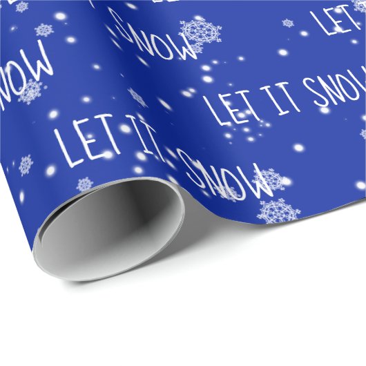 Weihnachten LIESS IT-Text und Schneeflocken Geschenkpapier (Rolleneckpunkt)