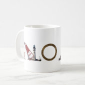 Weihnachten Lighthouse Tasse (Vorderseite Links)