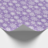 Weihnachten lila Aquarellsnowflake Party Packung Geschenkpapier (Ecke)