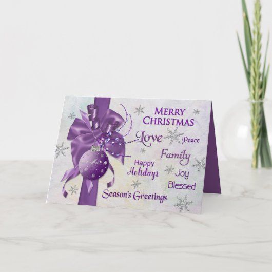 Weihnachten - Lila - Band - Typografie (Vorderseite)