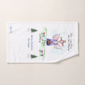 Weihnachten Lila Engel Zeichnend "You My Friend"   Handtuch (Handtuch)