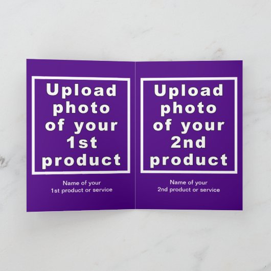 Weihnachten Lila geklappte Grußkarte Karte (Innenseite)