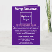 Weihnachten Lila geklappte Grußkarte Karte (Vorderseite)