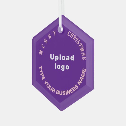 Weihnachten Lila Glas Hexagon Ornament (Vorderseite Links)
