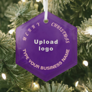 Weihnachten Lila Glas Hexagon Ornament Ornament Aus Glas