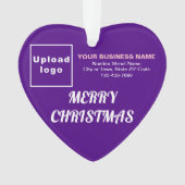 Weihnachten Lila Herz Akrylorische Ornamente (Vorderseite)