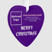 Weihnachten Lila Herz Akrylorische Ornamente (Vorderseite)