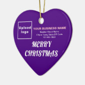 Weihnachten Lila Herzform Keramik Ornament (Links)