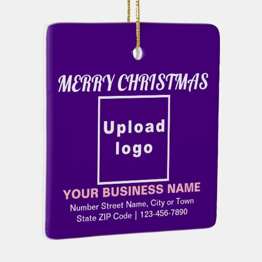 Weihnachten Lila Platz Keramik Ornament (Rechts)