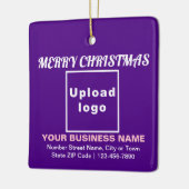 Weihnachten Lila Platz Keramik Ornament (Links)