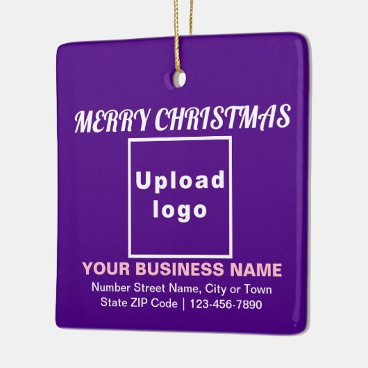 Weihnachten Lila Platz Keramik Ornament (Links)