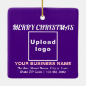 Weihnachten Lila Platz Keramik Ornament (Rückseite)