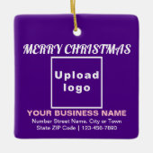 Weihnachten Lila Platz Keramik Ornament (Vorderseite)