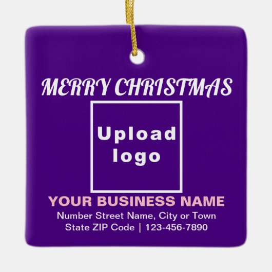 Weihnachten Lila Platz Keramik Ornament (Vorderseite)