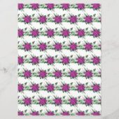 Weihnachten lila Poinsettia Blume Hochzeitmenü Menükarte (Rückseite)