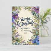 Weihnachten Lila Poinsettia Elegante (Stehend Vorderseite)