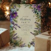 Weihnachten Lila Poinsettia Elegante Einladung