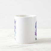 Weihnachten Lila Snowman Individuelle Name Kaffeetasse (Mittel)