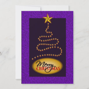 Weihnachten Lila und Gold Party Einladung Einladun