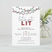Weihnachten - Lit Cocktail Party Einladung (Stehend Vorderseite)