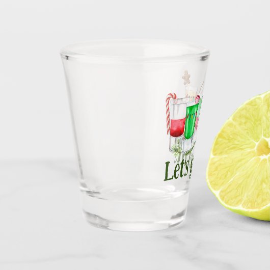 Weihnachten Lit Funny Party Schnapsglas (Links)