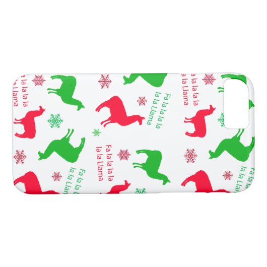 Weihnachten Llama Fa la Llama Urlaub Case-Mate iPhone Hülle (Rückseite (Horizontal))