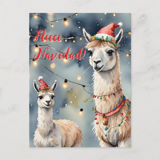 Weihnachten Llamas - Fleece Navidad! (Vorderseite)