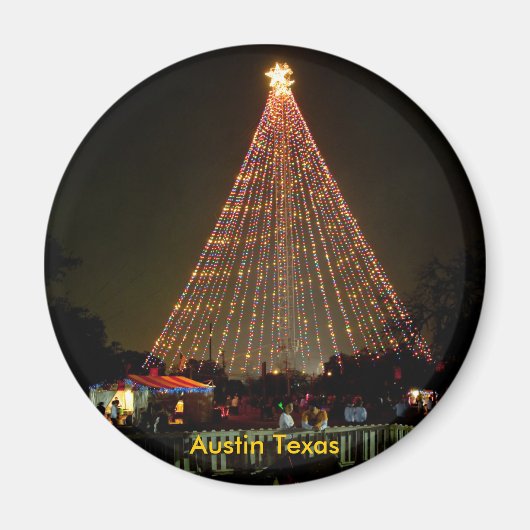 Weihnachten Log, Austin Texas Magnet (Vorne)