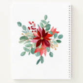 Weihnachten Lord Bless You Bible Verse Poinsettia Notizblock (Rückseite)