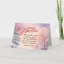 Weihnachten Lord Bless You Bible Verse Winter Szen