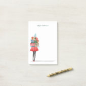 Weihnachten Lovin Girl Weihnachten Wasserfarben Post-it Klebezettel (Auf Schreibtisch)