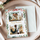 Weihnachten Lush Winter Greenery & Red Bow 3 Foto