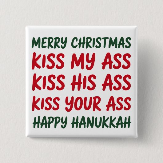 Weihnachten Lustig Frohe Weihnachten Sarkastisch U Button (Vorderseite)