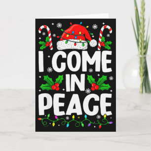 Weihnachten Lustig Ich komme in Frieden Paar passe Karte