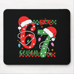 Weihnachten Lustig Six Seven 6 7 Meme Gen Alpha Sl Mousepad