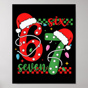 Weihnachten Lustig Six Seven 6 7 Meme Gen Alpha Sl Poster
