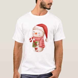 Weihnachten Lustige Familie Vintage Schneemann T-Shirt