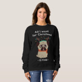 Weihnachten lustiger Mops Klassischer T - Shirt 35 (Vorne ganz)